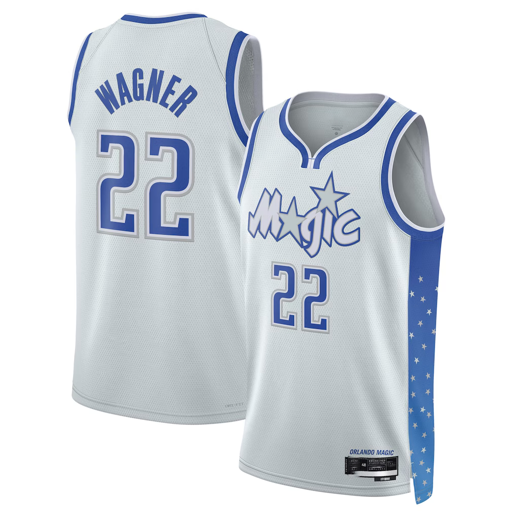 Friene O.Magic #22 Franz Wagner Silver 202526 Swingman Jerseys - City Edition