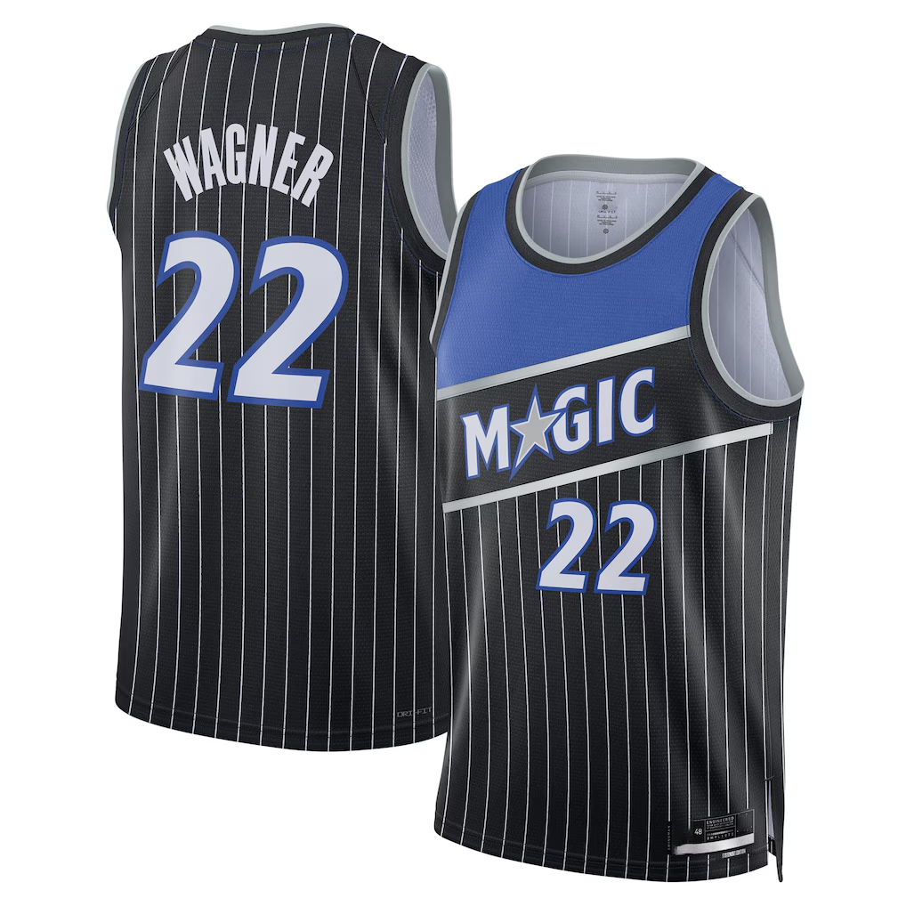 Friene O.Magic #22 Franz Wagner Black Swingman Jerseys - Statement Edition