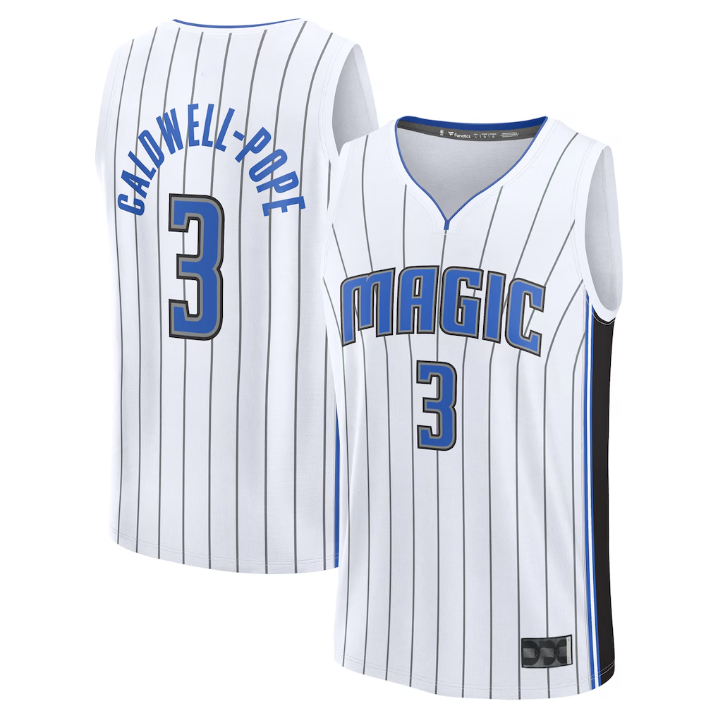 Friene O.Magic #3 Kentavious Caldwell-Pope White Fast Break Replica Player Jerseys - Association Edition