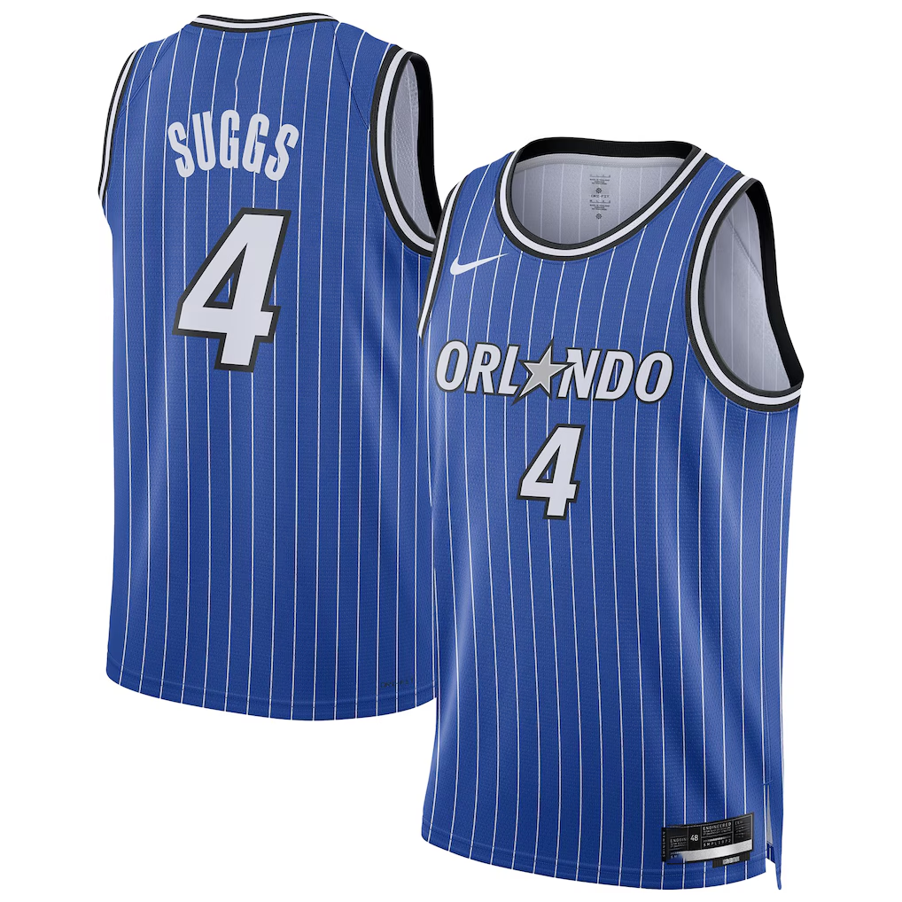 Friene O.Magic #4 Jalen Suggs Blue Swingman Player Jerseys - Icon Edition