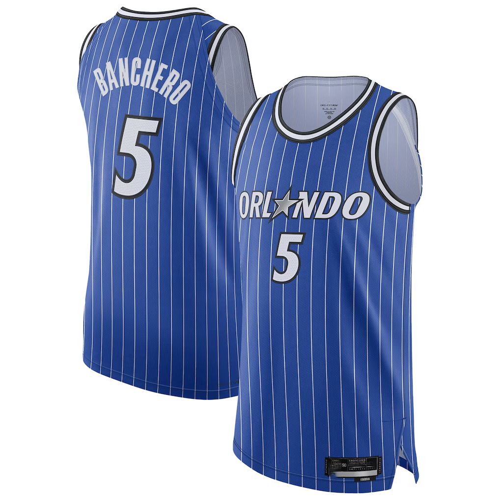 Friene O.Magic #5 Paolo Banchero Blue Authentic Player Jerseys - Icon Edition