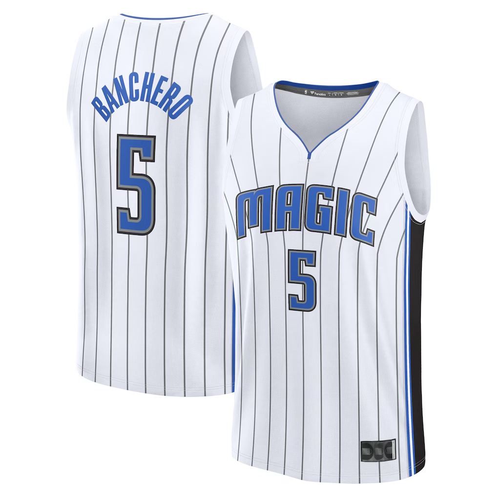 Friene O.Magic #5 Paolo Banchero White Fast Break Replica Player Jerseys - Association Edition