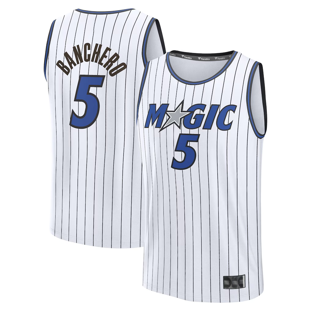 Friene O.Magic #5 Paolo Banchero White Fast Break Replica Player Jerseys - Association Edition