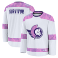 Friene O.Senators White Hockey Fights Cancer Survivor Practice Jerseys