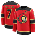Friene O.Senators #7 Brady Tkachuk Red Alternate Premium Jerseys