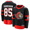 Friene O.Senators #85 Jake Sanderson Black Home Breakaway Jerseys