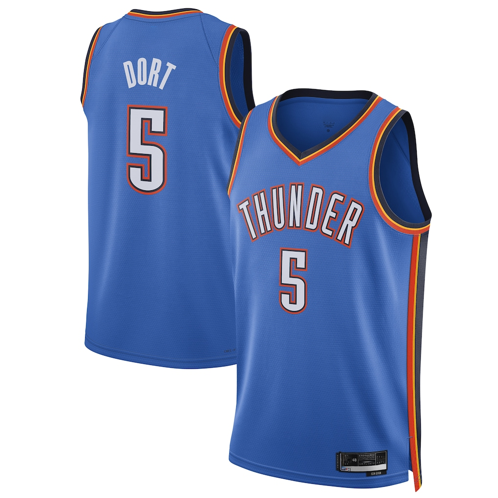 Friene OC.Thunder #5 Luguentz Dort Blue Swingman Player Stitched Jerseys - Icon Edition