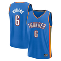 Friene OC.Thunder #6 Jaylin Williams Blue Fast Break Replica Player Stitched Jerseys - Icon Edition