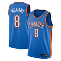 Friene OC.Thunder #8 Jalen Williams Blue Swingman Replica Stitched Jerseys - Icon Edition