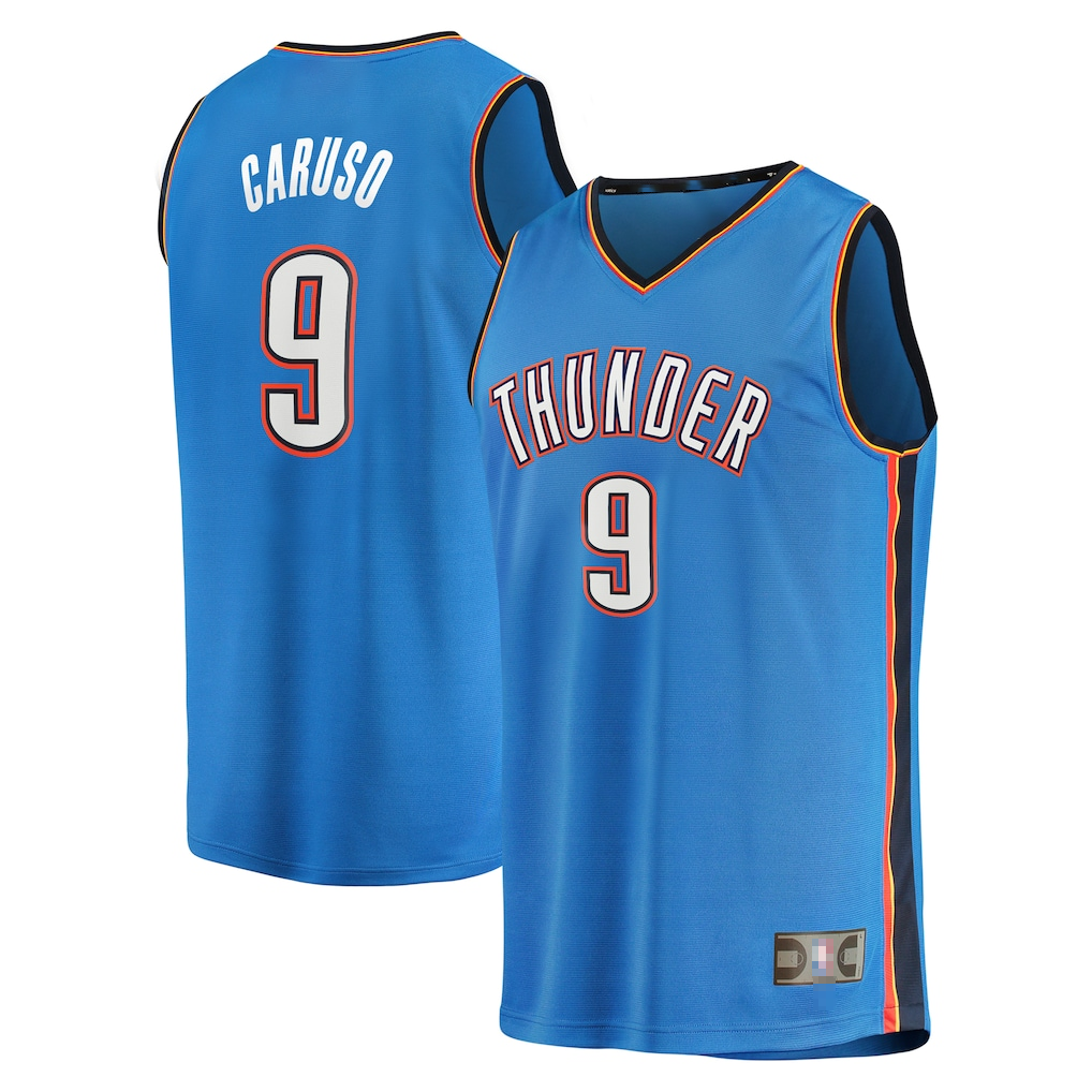 Friene OC.Thunder #9 Alex Caruso Blue Fast Break Replica Player Stitched Jerseys - Icon Edition