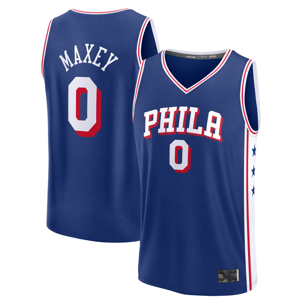 Friene P.76ers #0 Tyrese Maxey Royal Fast Break Replica Player Jerseys - Icon Edition