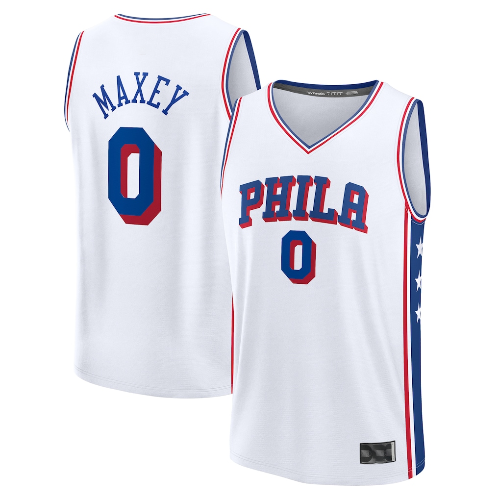 Friene P.76ers #0 Tyrese Maxey White Fast Break Replica Player Jerseys - Association Edition