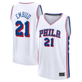 Friene P.76ers #21 Joel Embiid White Fast Break Replica Player Jerseys - Association Edition