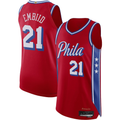 Friene P.76ers #21 Joel Embiid Jordan Brand Red Authentic Player Jerseys - Statement Edition
