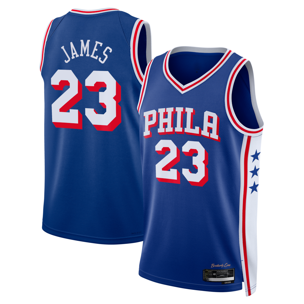 Friene P.76ers #23 LeBron James Royal Swingman Stitched Jerseys- Icon Edition