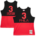 Friene P.76ers #3 Allen Iverson Mitchell & Ness Black 200304 Hardwood Classics Reload 2.0 Swingman Jerseys