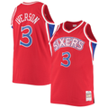 Friene P.76ers #3 Allen Iverson Mitchell & Ness Red 199697 Big & Tall Hardwood Classics Swingman Jerseys
