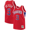 Friene P.76ers #3 Allen Iverson Mitchell & Ness Red 199697 Hardwood Classics Swingman Jerseys