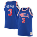Friene P.76ers #3 Allen Iverson Mitchell & Ness Royal 199697 Big & Tall Hardwood Classics Swingman Jerseys