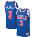 Friene P.76ers #3 Allen Iverson Mitchell & Ness Royal 199697 Hardwood Classics Swingman Jerseys