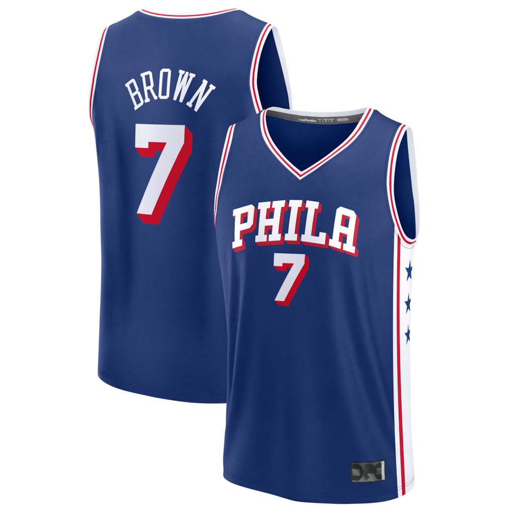 Friene P.76ers #7 Jaylen Brown Royal Fast Break Jerseys - Icon Edition