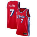 Friene P.76ers #7 Jaylen Brown Red Swingman Jerseys - Statement Edition
