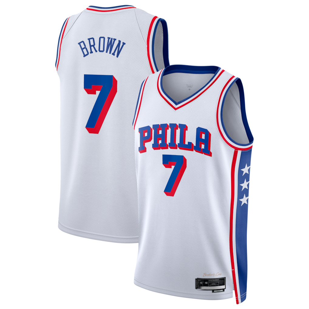 Friene P.76ers #7 White Swingman Jerseys - Association Edition