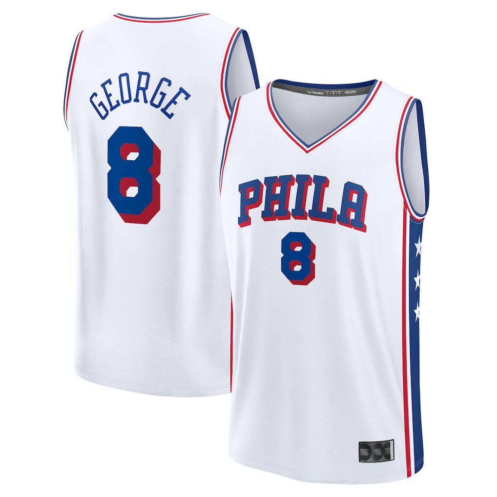 Friene P.76ers #8 Paul George White Fast Break Replica Player Jerseys