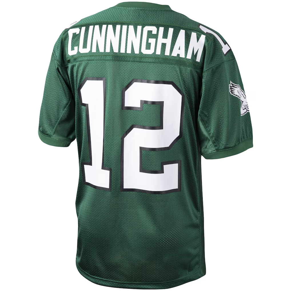 Friene P.Eagles 1992 #12 Randall Cunningham Mitchell & Ness Green Authentic Throwback Retired Player Puhic Stitched Jerseys