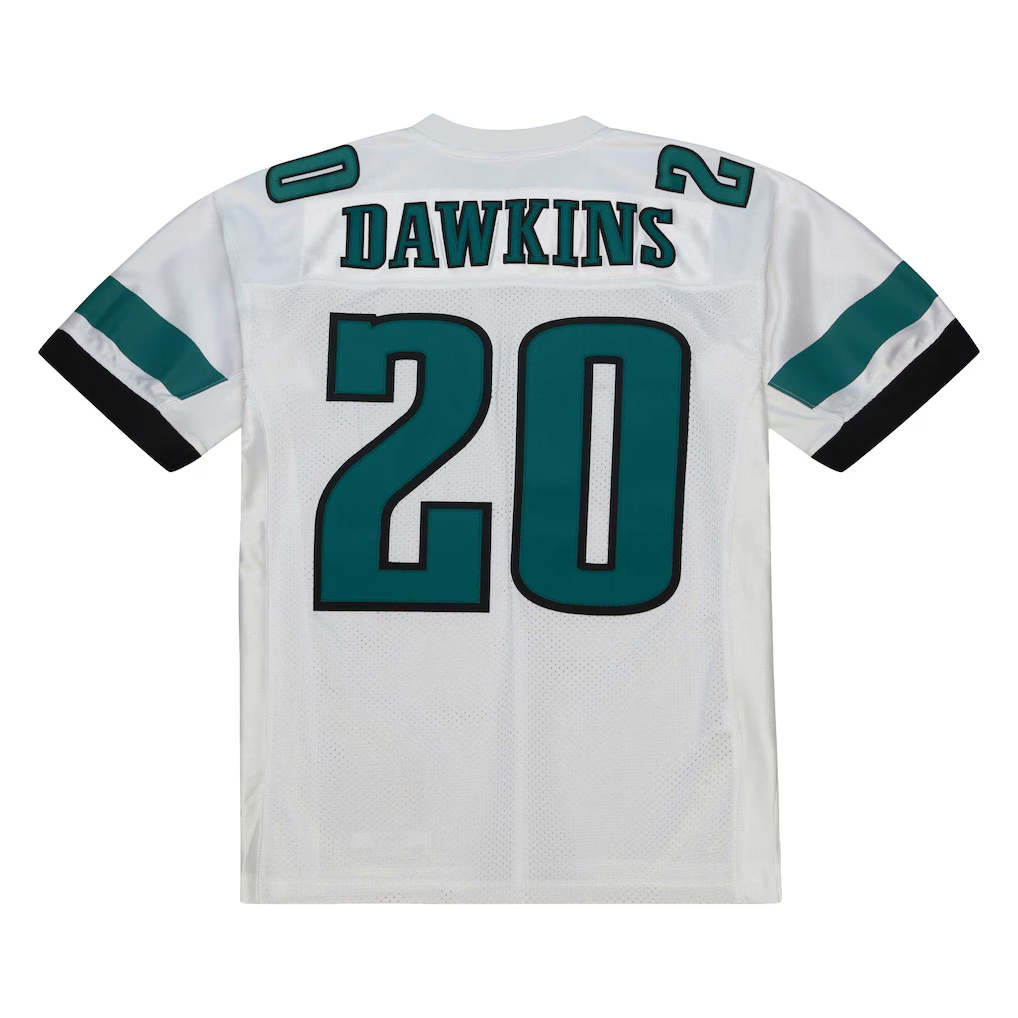 Friene P.Eagles 1996 #20 Brian Dawkins Mitchell & Ness White Authentic Throwback Retired Player Puhic Stitched Jerseys