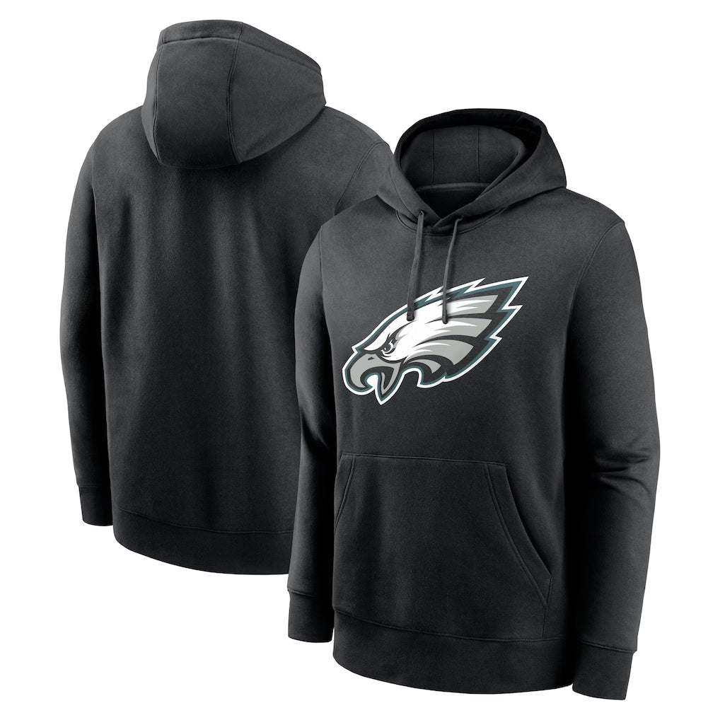 Friene P.Eagles Black LOGO Pullover Hoodies Home Game Stitched Jerseys