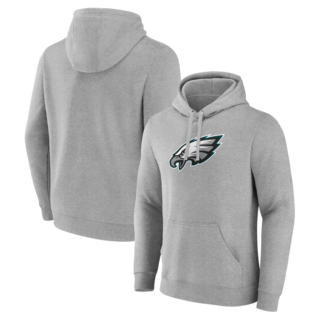 Friene P.Eagles Gray LOGO Pullover Hoodies Home Game Blank Player Stitched Jerseys
