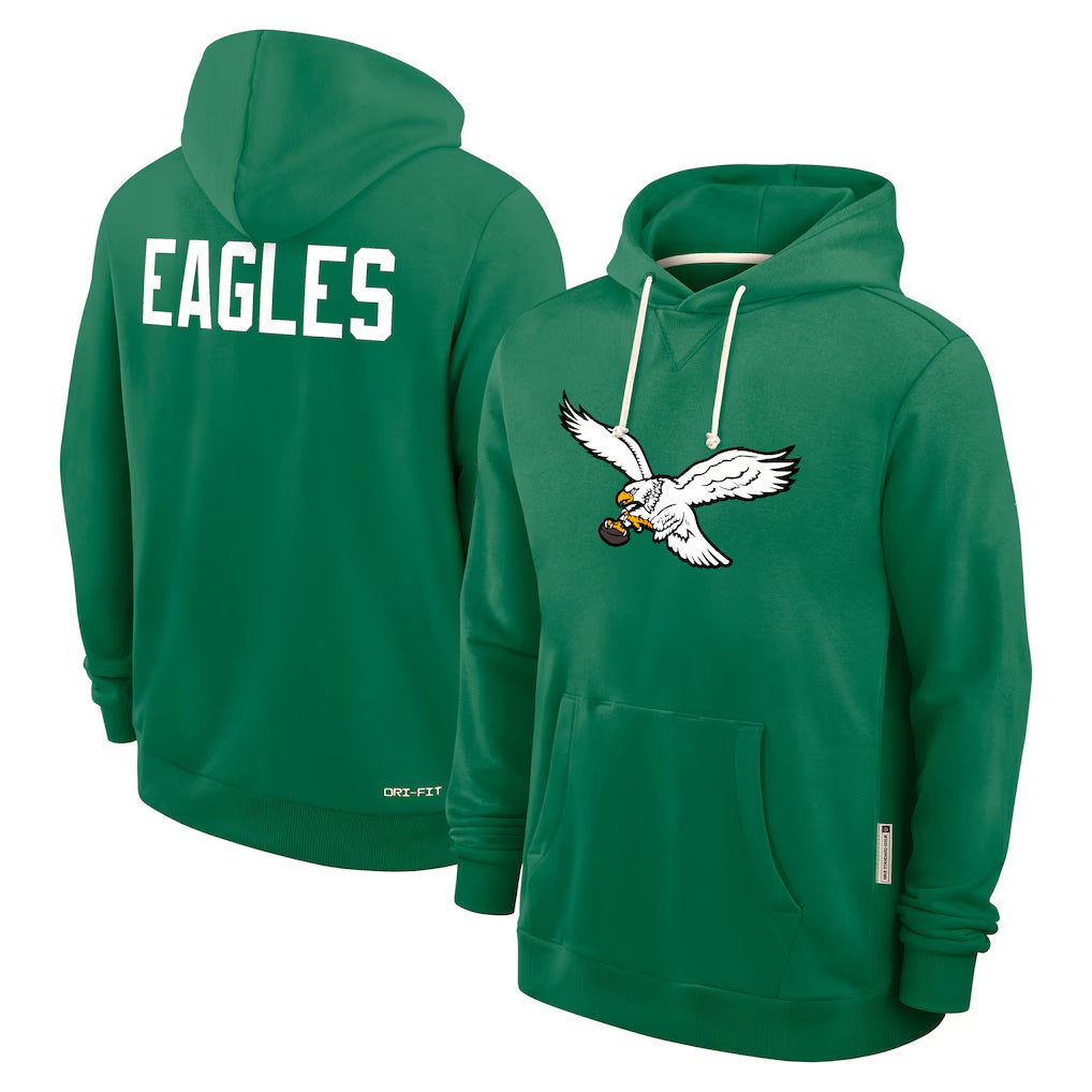 Friene P.Eagles Green Pullover Hoodies Home Game Blank Player Stitched Jerseys
