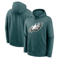 Friene P.Eagles Midnight Green Performance Pullover Hoodies Home Game Blank Player Stitched Jerseys