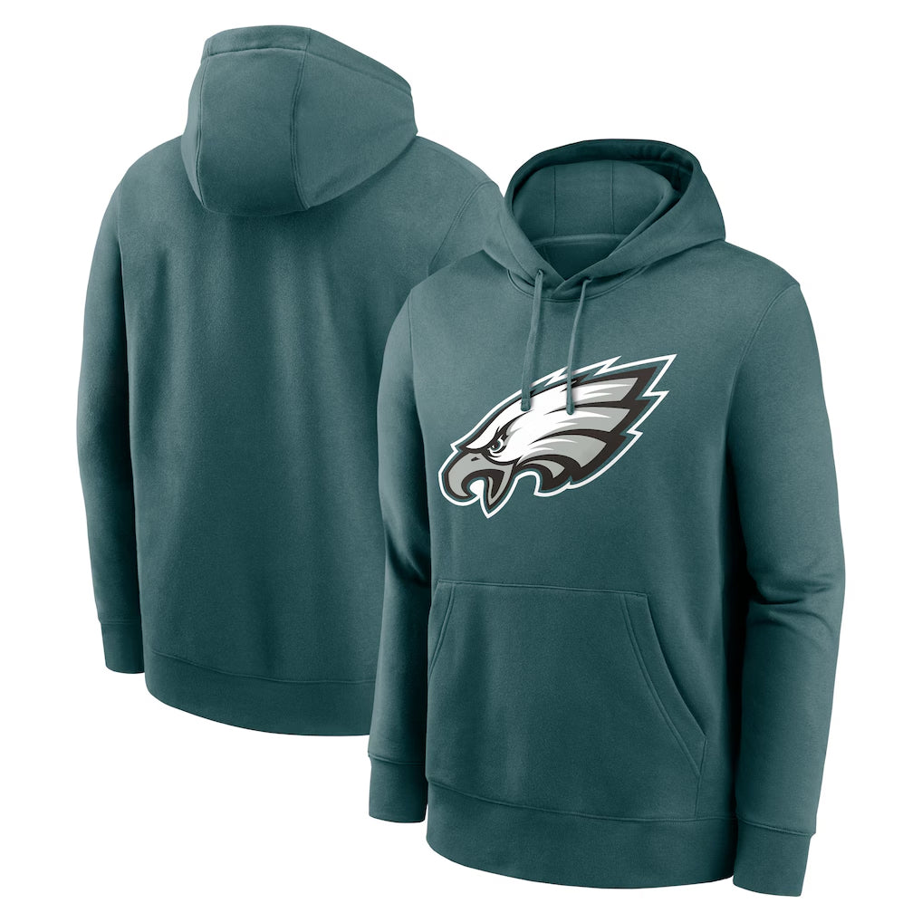 Friene P.Eagles Midnight Green Performance Pullover Hoodies Home Game Blank Player Stitched Jerseys