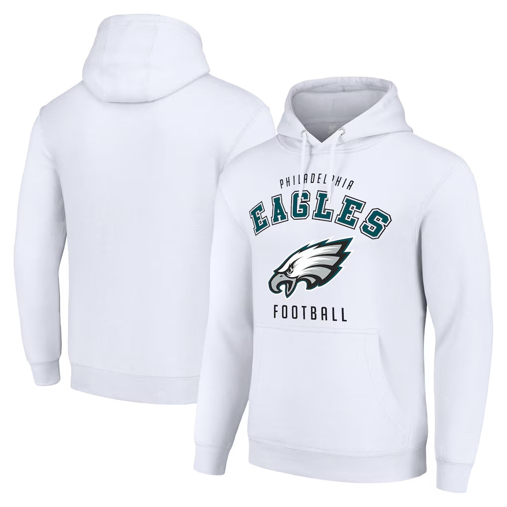 Friene P.Eagles White Pullover Hoodies Home Game Blank Player Stitched Jerseys