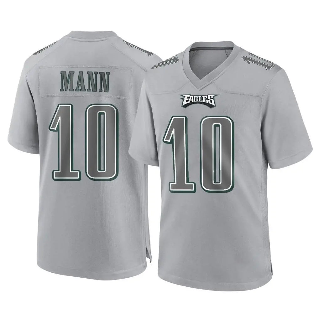 Friene P.Eagles #10 Braden Mann Player Gray Atmosphere Fashion Home Game Stitched Jerseys