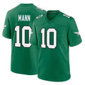 Friene P.Eagles #10 Braden Mann Player Green Kelly Alternate Home Game Stitched Jerseys