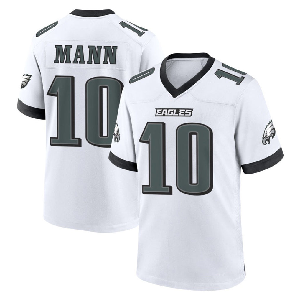 Friene P.Eagles #10 Braden Mann Player White Game Home Stitched Jerseys
