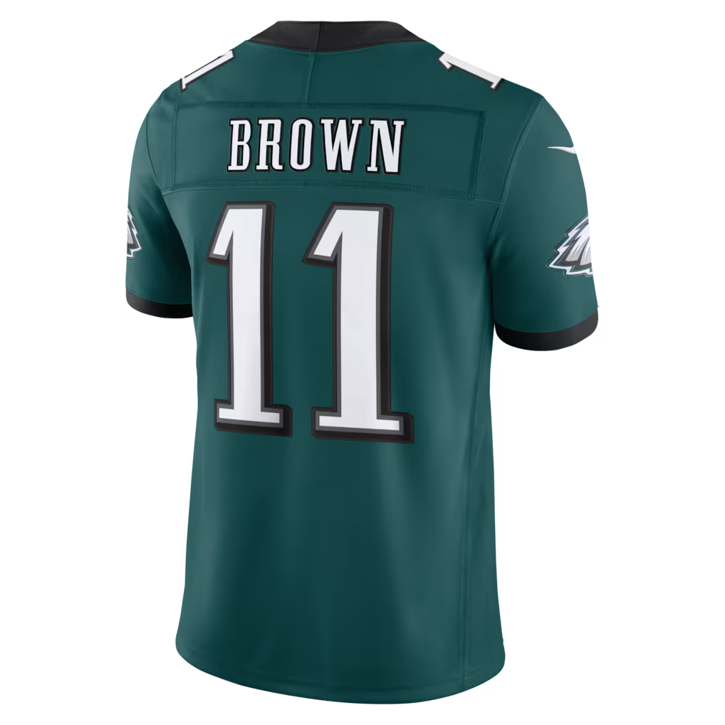 Friene P.Eagles #11 A.J. Brown Midnight Green Team Vapor F.U.S.E. Stitched Limited Jerseys