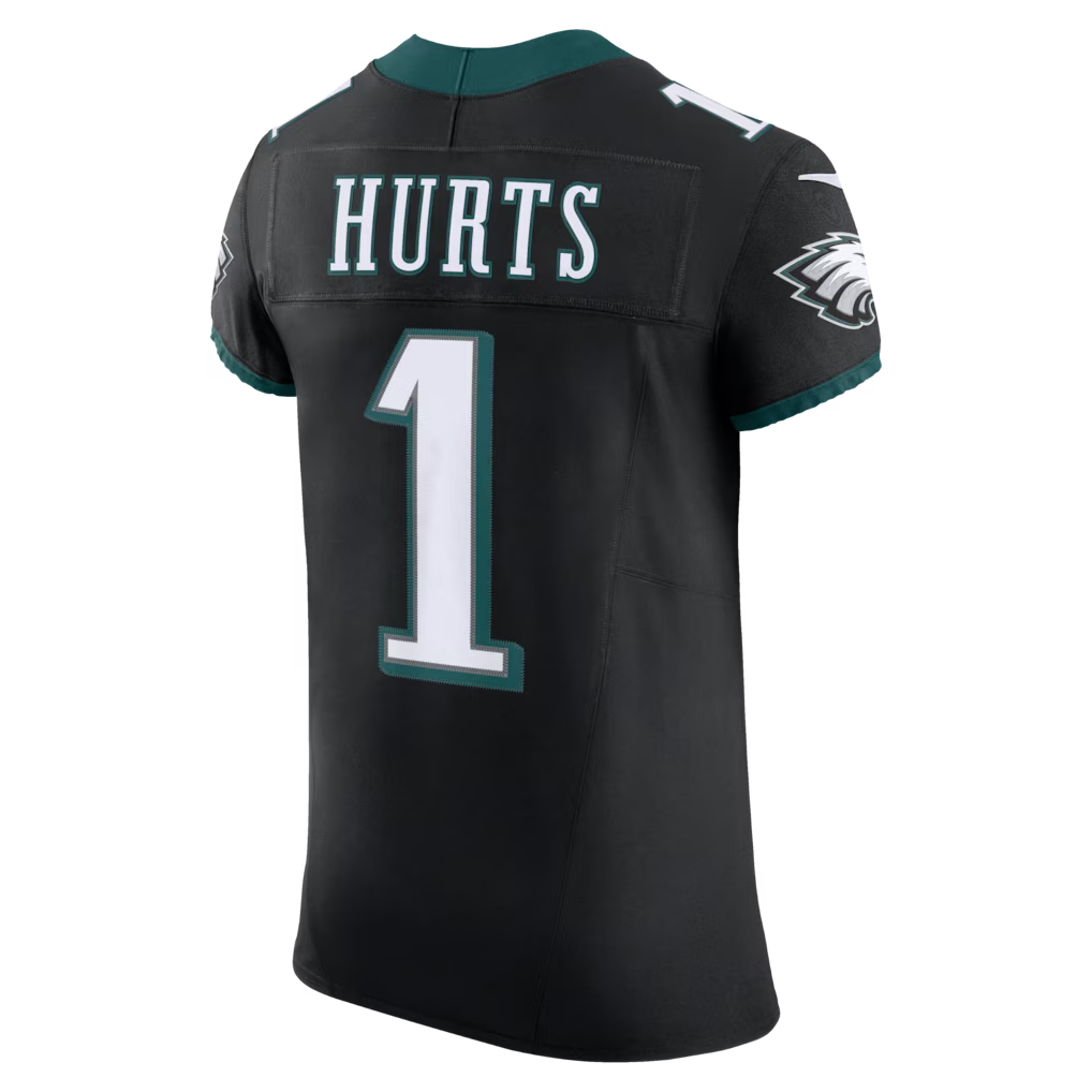 Friene P.Eagles #1 Jalen Hurts Black Alternate Vapor F.U.S.E. Elite Stitched Jerseys