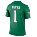 Friene P.Eagles #1 Jalen Hurts Green Alternate Legend Player Jersey Stitched American Stitched Jerseys