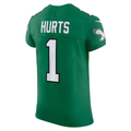 Friene P.Eagles #1 Jalen Hurts Kelly Green Alternate Vapor F.U.S.E. Elite Stitched Jerseys