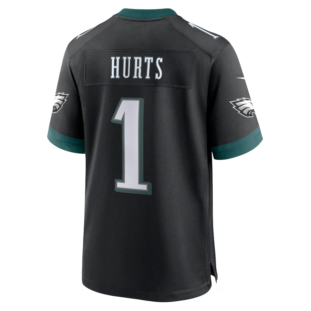 Friene P.Eagles #1 Jalen Hurts Player Black Home Game Stitched Jerseys