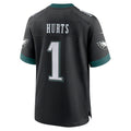 Friene P.Eagles #1 Jalen Hurts Player Black Home Game Stitched Jerseys