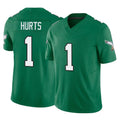 Friene P.Eagles #1 Jalen Hurts Player Green Kelly Alternate Vapor F.U.S.E. Home Game Stitched Jerseys