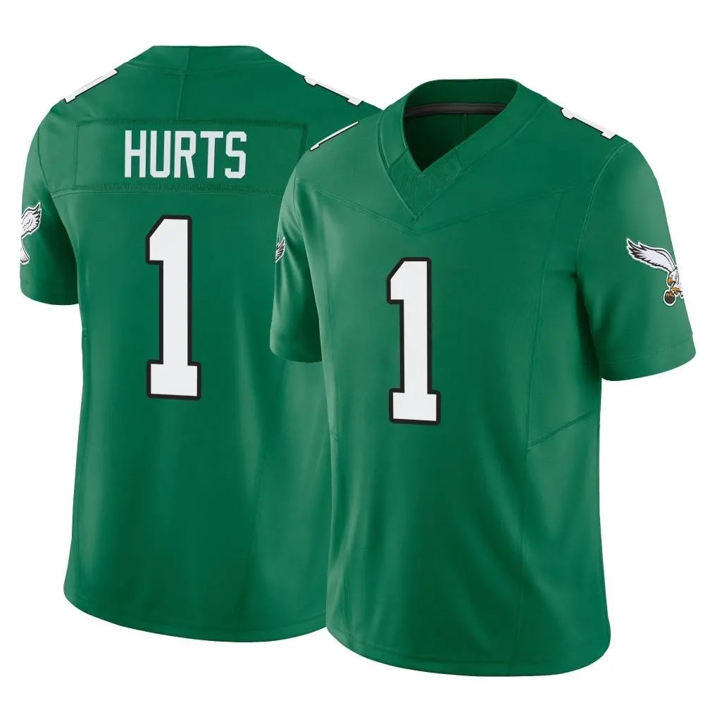 Friene P.Eagles #1 Jalen Hurts Player Green Kelly Alternate Vapor F.U.S.E. Home Game Stitched Jerseys