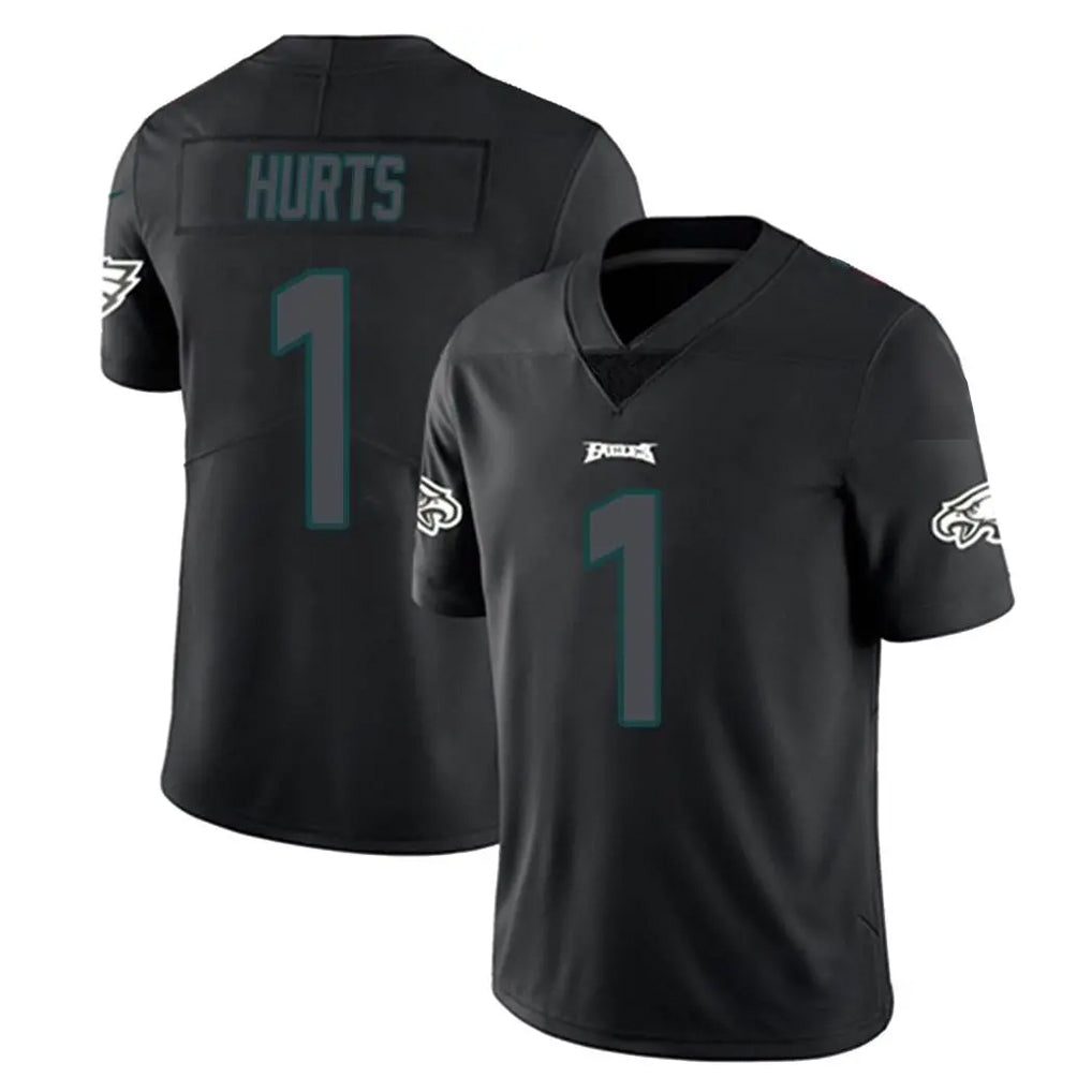 Friene P.Eagles #1 Jalen Hurts Player Limited Black Impact Home Game Stitched Jerseys