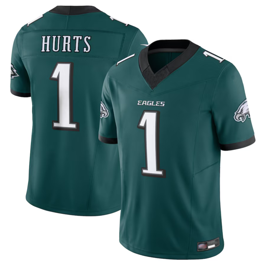 Friene P.Eagles #1 Jalen Hurts Player Midnight Green Vapor F.U.S.E. Limited Baseball Stitched Jerseys