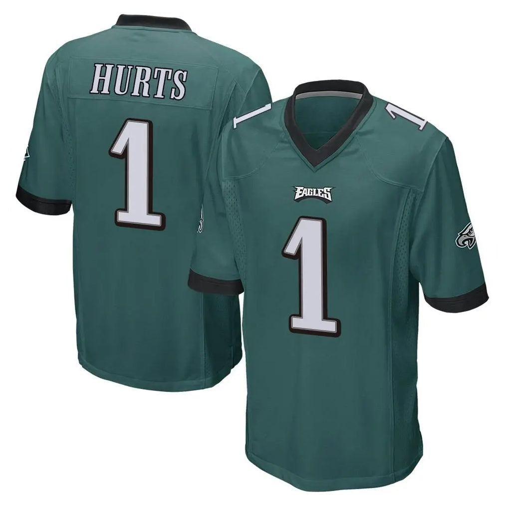 Friene P.Eagles #1 Jalen Hurts Player Team Color Green Home Game Stitched Jerseys